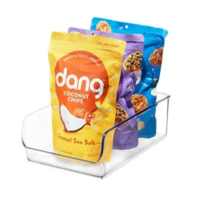 Image of iDesign Linus Storage Boxes, Large Kitchen Tray, Made of Shatter Proof Plastic, Clear