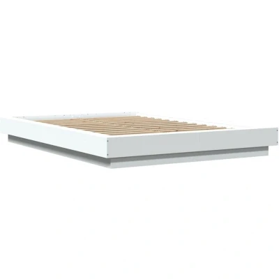 Image of vidaXL Bed Frame without Mattress White 135x190 cm Double