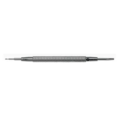 Image of Bergeon 7767 SF Watch Spring Bar Tool Long Stainless Steel Handle with Replaceable Screw In Fine Ends(With 2 Different Sizes of Folks)
