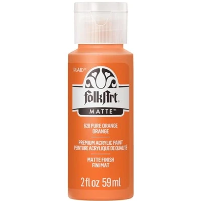 Image of Folk Art Acrylic Paint, Pure Orange, 2 oz