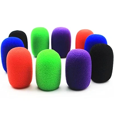 Image of Saidbuds Headset Microphone Windscreens, Foam Covers Mic Windscreens Windshields for Desktop Mic,Headset 10 Pack