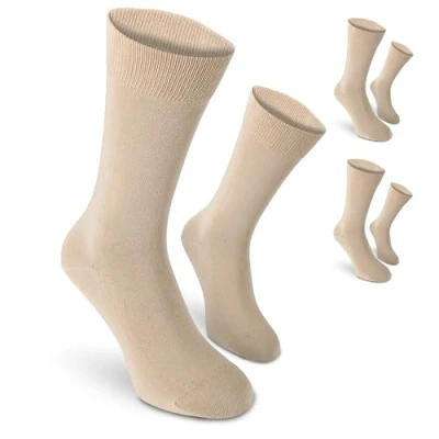 Image of Safersox Anti tick socks/mosquito socks with integrated mosquito repellent and long lasting freshness function Pack of 3 Beige, size: 43 46