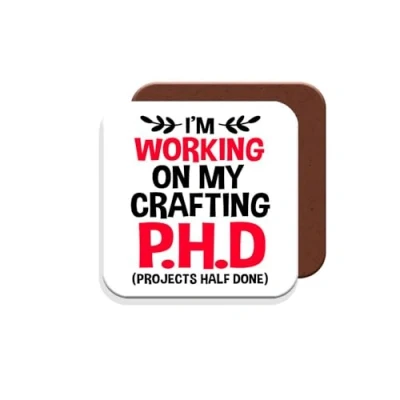 Image of Funny Craft/Crafting Coaster Gift Giftset Made by MUGGZ in The UK