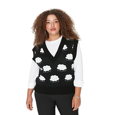 Image of Trendyol Plus Size Sweater Black