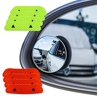 Image of Senven® blind spot mirror (4 packs). Reflective sticker (8 Rimless Hd glass wide angle swivel adjustable 360 . universal rear view mirror, convex mirror，12 packs.