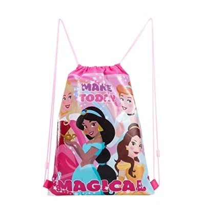Image of TDL Princess Magical Pull String Bag Children P.E Gym Shoe Swimming Kit Drawstring For Kids