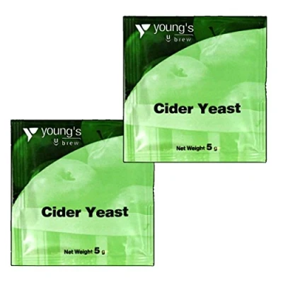 Image of 2x Youngs Cider Yeast 5g treats 23L / 5 Gallon