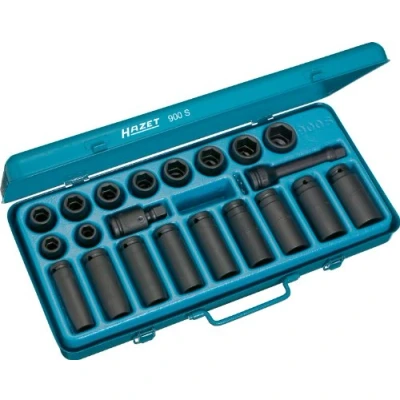 Image of HAZET 900S Hexagon Traction Profile Impact Socket Set Multi Colour