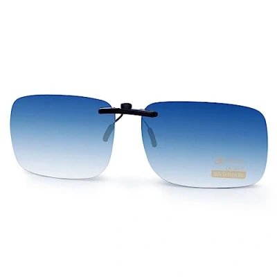 Image of Goiteia Polarized Blue Gradient Clip On Sunglasses Over Prescription Glasses Men Women,Compact Fit,Non Flip Up