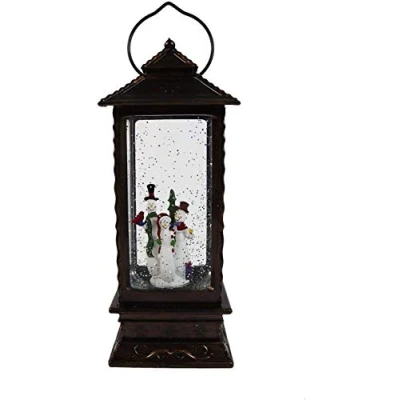 Image of YoL Christmas LED Water Lantern Snowmen Trio Glitter Snow Globe Xmas Decoration