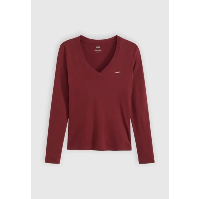 Image of Levi&#039;s Essential Long sleeved top, Women&#039;s, Size: XS, Dark red