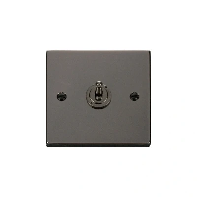 Image of Click Deco 1 Gang 2 Way 10AX Toggle Switch Black Nickel