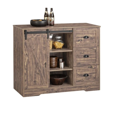 Image of Sobuy Kitchen Island Sideboard Breakfast Dining Bar Table,KNL08 N