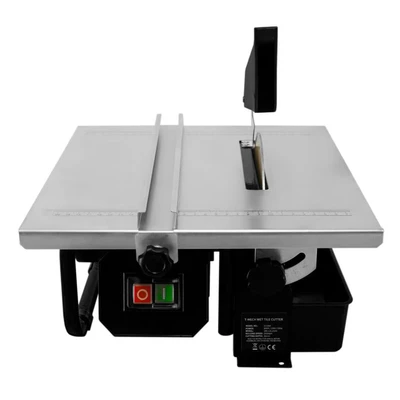Image of Wet Tile Cutter Table Saw Electric 600W 230V 2 x Free 180mm Diamond Blades 330 360mm Worktop 35mm Cutting Depth 2950 RPM 0 45 Tilting Range Heavy Duty Machine Wall &amp; Floor Stainless Steel
