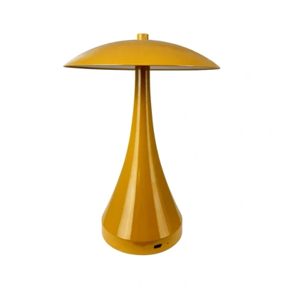Image of Dyberg Larsen LED table lamp Vienna, curry, height 28 cm