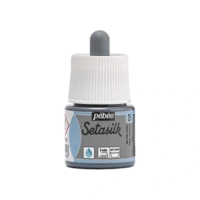 Image of Pebeo 181 025 45 ml Setasilk Silk Painting Bottle, Silver Grey