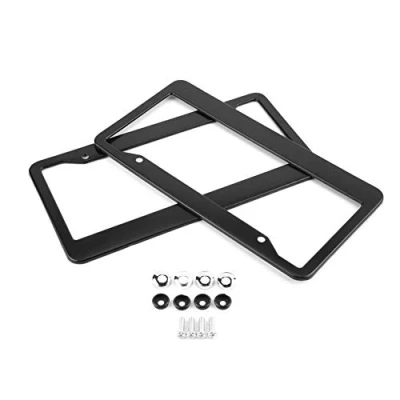 Image of Keenso Stainless Steel Car License Plate Frame Cover Holder Mount Bracket(Mirror Polish) 2 Pcs (American Plate, Canadian Plate) decorations