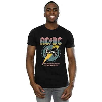 Image of ACDC Men&#039;s for Those About to Rock T Shirt Black Large