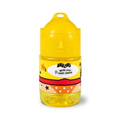 Image of Personalised Super Drinks Bottle (Blank Female Yellow)