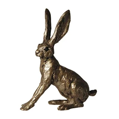 Image of Ted Hare Alarmed Bronze sculpture 16cm sculptor Thomas Meadows Frith