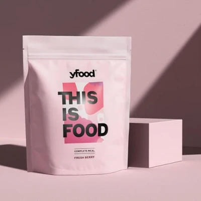 Image of YFood Fresh Berry Powder, Delicious Drinking Meal on the Go, This Is Food 25 g Protein, 11 Meals, 26 Vitamins and Minerals, 1.0 kg Bag, Flavour