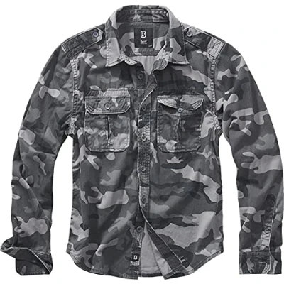 Image of Brandit Vintage Shirt, Men&#039;s, Size: 5XL, Grey camouflage