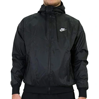 Image of Nike Sportswear M NSW HE WR HD WVN JKT Windbreaker, Men&#039;s, Size: 3XL, Black/white