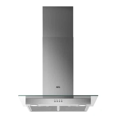 Image of AEG Glass Cooker Hood 60cm DTB3654M, 3 speeds, Extractor With Powerful Extraction Motor &amp; Washable Filter, Class C, LED Lighting, Push Button Control, Stainless Steel