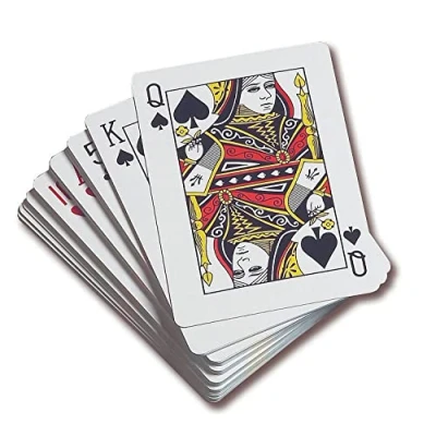 Image of JKG® STANDARD PLAYING Deck OF Cards Plastic Coated 52 &amp; 2 Jokers Poker, Snap, Black Jack, Solitaire, Rummy, Family Card Games