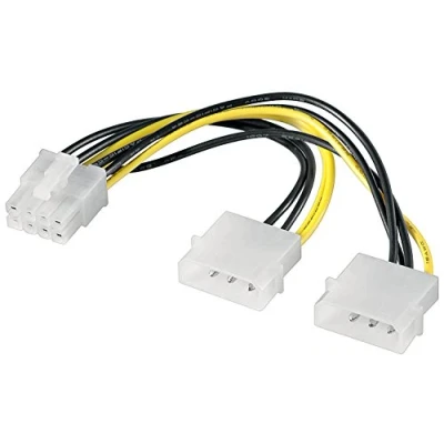 Image of Goobay 93241 Power Cable/Adapter for PC Graphics Cards, PCI E to Express 8 pin, 0.15m Length