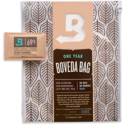 Image of Boveda for Cigars Large Humidor Bag Preloaded with 69% RH 2 Way Humidity Control Cigar Storage 60 80 1 Count