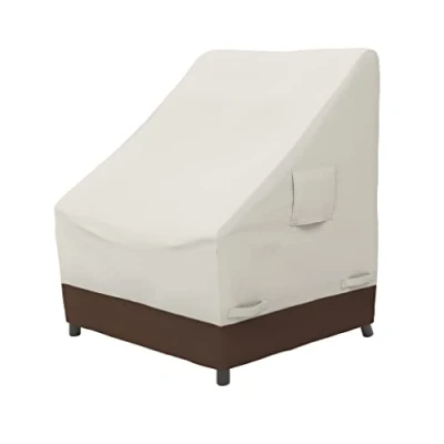 Image of Amazon Basics High Back Patio Chair Cover, Beige / Tan
