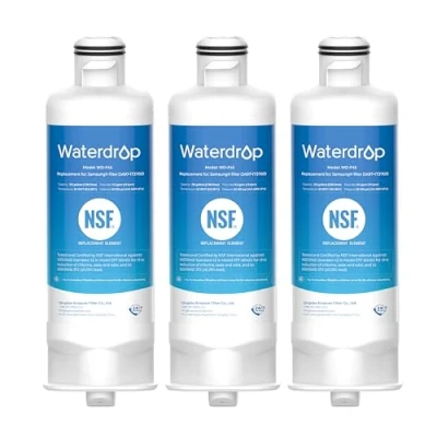 Image of Waterdrop DA97 17376B Replacement for Samsung® HAF Qin/EXP Refrigerator Water Filter, Pack of 3