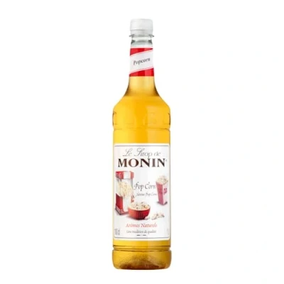 Image of MONIN Premium Popcorn Syrup 1L for Coffees, Frappes and Cocktails. Vegan Friendly, Allergen Free, 100% Natural Flavours Colourings