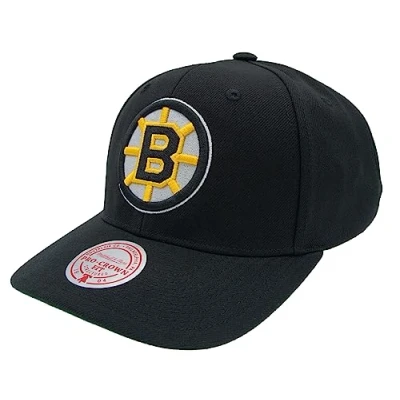 Image of Mitchell &amp; Ness Boston Bruins Black NHL Team Ground 2.0 Pro Snapback Cap