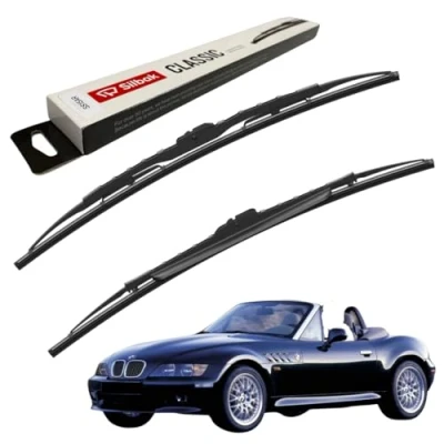 Image of Silbak Windscreen Wipers, fits for BMW Z3, E36 E37 (03/1995 09/2002) Front Wiper Blades, 480mm/450mm