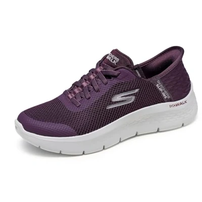 Image of Skechers Womens Slip Ins: Go Walk Flex Grand Entry Runners Burgundy 7 (40)