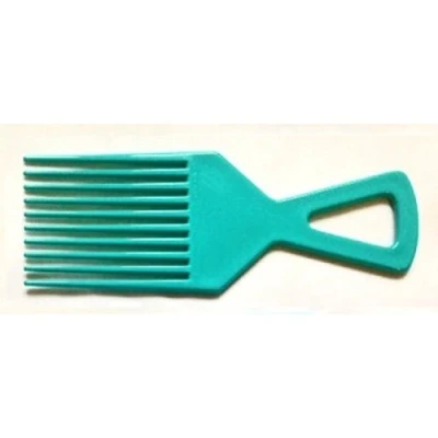 Image of Afro Comb De tangle Hair Brush Colours Red Orange Blue Yellow, Turquoise