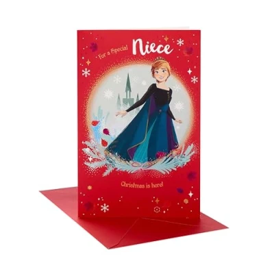 Image of Special Niece Princess Anna Disney Frozen Christmas Card Xmas Greeting Cards