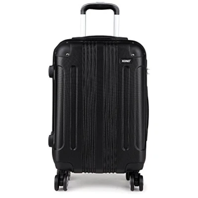 Image of Kono 20&quot; Carry on Suitcase Hard Shell ABS Lightweight Travel Trolley Case with 4 Spinner Wheel Fashion Luggage for Business Holiday (20&quot; White)