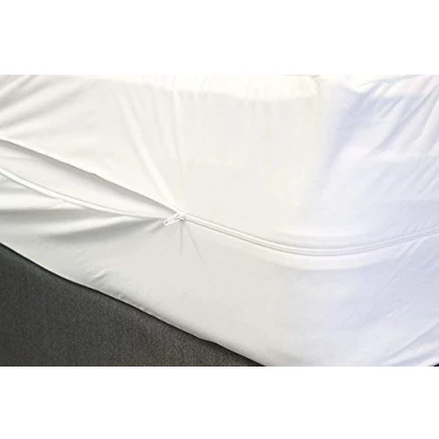 Image of Fully Encased Waterproof Antibacterial Anti Bed Bug Mattress Protector with Zip Closure Superking