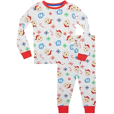 Image of CoComelon Boys Christmas Pyjamas Grey 12 18 Months