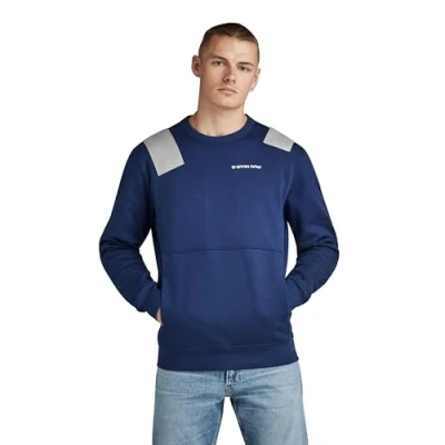Image of G STAR RAW Men&#039;s Flight Deck Sweater, blue (imperial D24418 D557 1305), XL