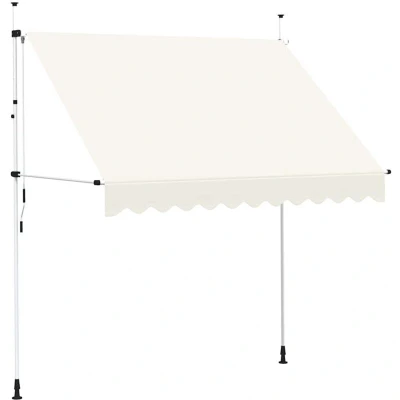 Image of vidaXL Manual Retractable Awning 250 cm Cream