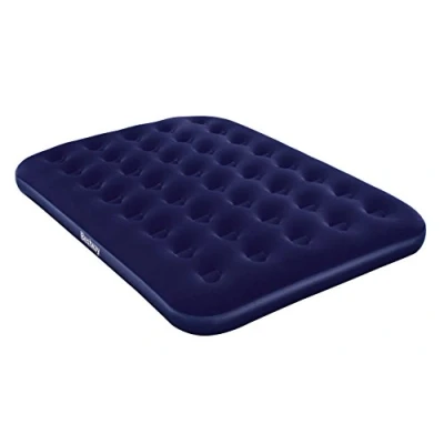 Image of Bestway Double Airbed, Inflatable Air Mattress for Camping with Electric Pump and Travel Bag, Blue