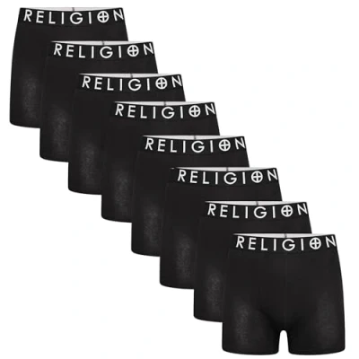 Image of Religion Men&#039;s Premium Cotton Boxer Shorts, 9 Pack, Black, Sizes S XXL (UK, Alpha, XL, Regular, BLACK)