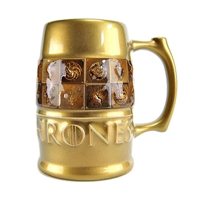Image of Game of Thrones Tankard Galaxic Glaze Sigils,Gold,black,600ml