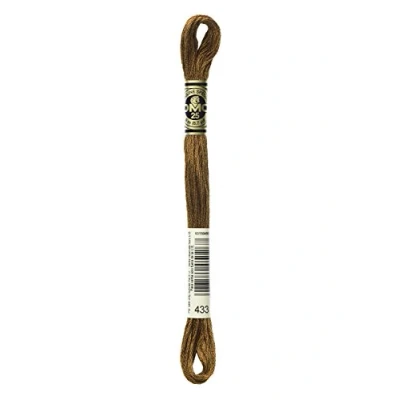Image of DMC 117MC 0433 Embroidery Floss Cotton Brown, 8 Metres