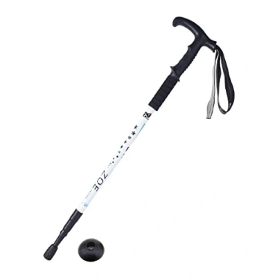 Image of Hikehobby® Antishock With Handle Trekking Walking Hiking Stick Pole (Silver)