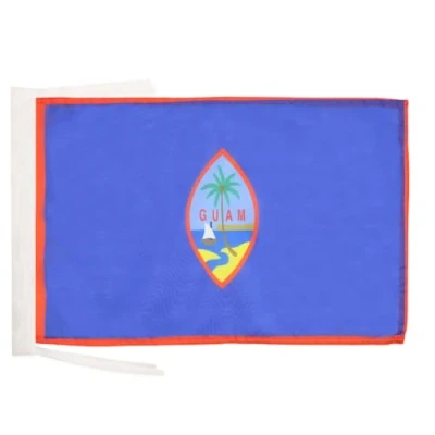 Image of AZ Flag Guam 18&#039;&#039; x 12&#039;&#039; 100% Polyester Guamanian Small Banner with Two Cords Fade Resistant Vivid Colors 18x12 in 45x30 Cm
